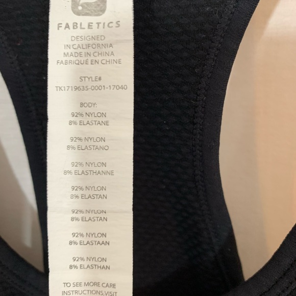 Fabletics Racerback Athletic Mesh Blk  Size Medium - Picture 13 of 13